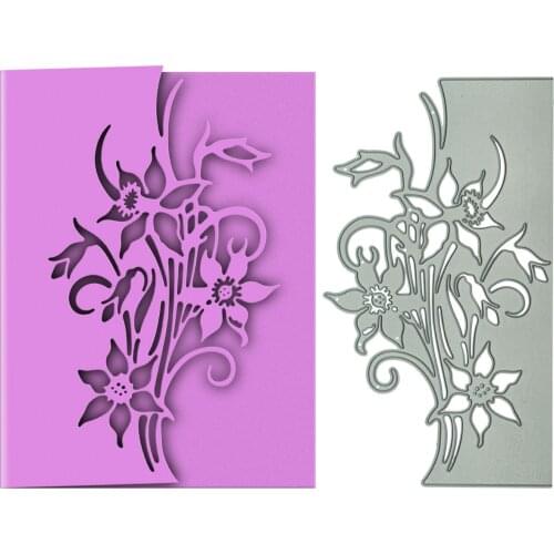 Card Edge Cutting Dies For Scrapbooking Flower Floral Pattern Metal Cutter DIY Invitation Card Punch Stencil Mold