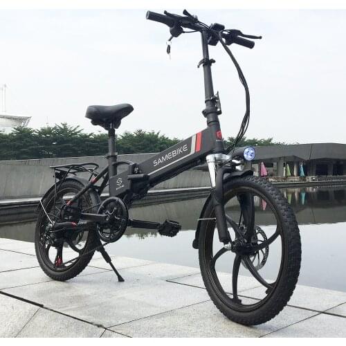 Samebike 20 Inch Folding Electric Bike E-Bike Scooter 350W 48V 10.4AH Motor Conjoined Rim Power Assist Electric Bicycle New