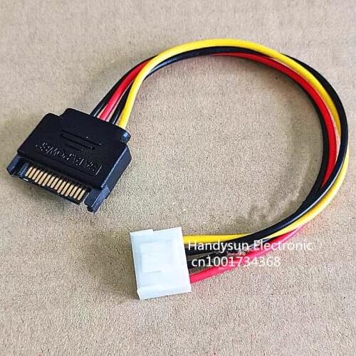 SATA 15Pin male to 4Pin VH3.96mm Female 15 pin to 4 pin FDD Floppy Adapter Hard Drive Power Cables Cord Leads Cable 20cm 18AWG