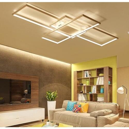 Modern Simple Creative Living Room LED Ceiling Lamp Three Frame Bedroom Lamp Nordic Atmospheric Net Red Restaurant Study Room