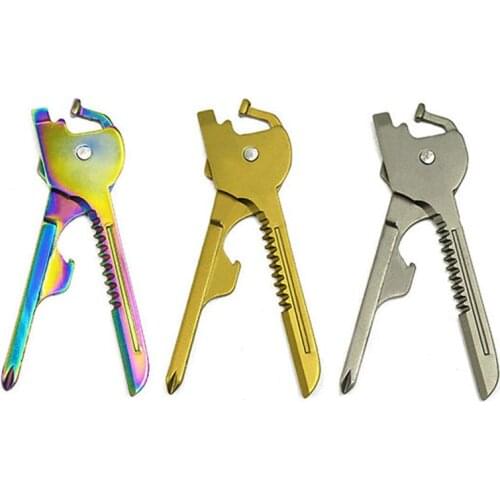 Outdoor Euipment Creative Swiss Technology & Creative Outdoor Multifunction Keychain EDC Mini Folding Multi-Tool Knife 6 -One