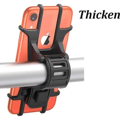 Thicken Silicone Motorcycle Holder Bicycle Phone Stand Anti-drop Bracket GPS Mobile Holders for IPhone 13 12 11 7 Xiaomi Samsung