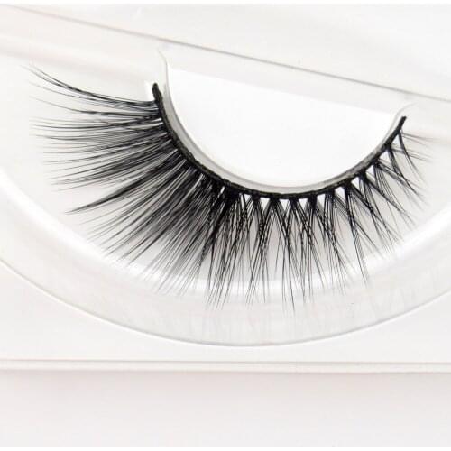 Visofree False Eyelashes Handmade Real Mink Fur False Eyelash 3D Strip Mink Lashes Thick Fake Faux Eyelashes Beauty Makeup D43
