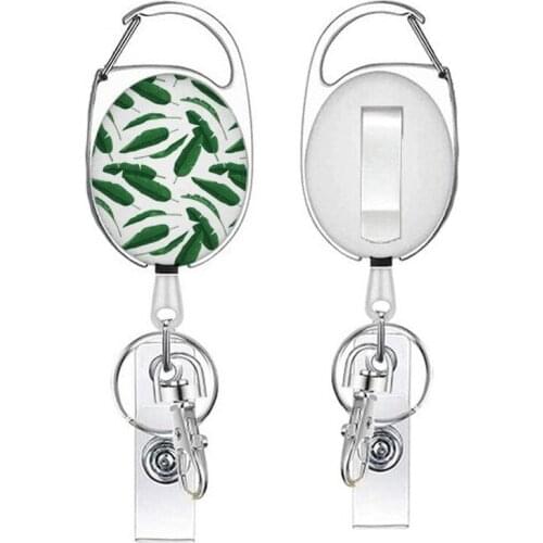 Retractable Office Lanyard Clip Keychain Name Tag Holder Keyring Cute ID Badge Reel Badge Holder