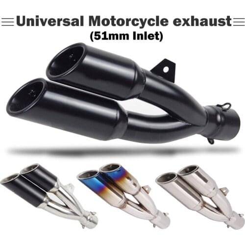 For Laser Marking Stainless Steel Motorcycle Exhaust Muffler With Moveable DB Killer For CB400 CBR190 600 FZ400 Z250 BN600