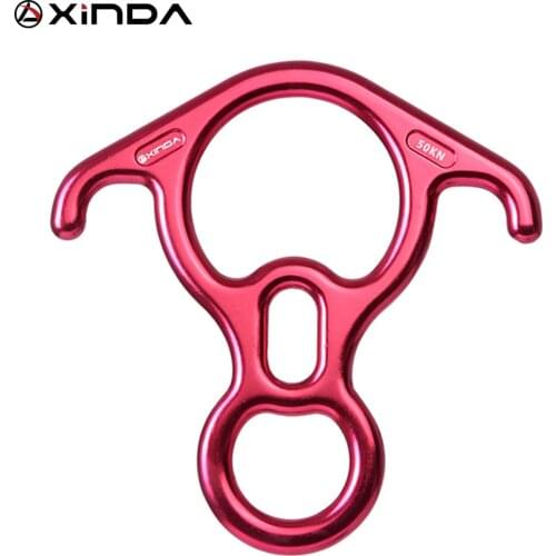 Xinda rock climbing descender OX Horn 8 descend ring downhill eight ring with Bent-ear Rappelling Gear Belay Device Equipment