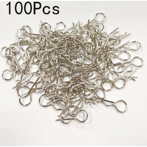 100PCS 1/8 Body Clips Pins Bend Post Remote Control Parts Truck Buggy Shell for 1:8 Rc Car