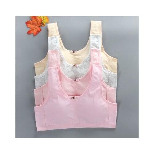 Girls Vest Development Period Student Training Bra Underwear Junior High School Students Pure Cotton Solid Color Vest Tube Top