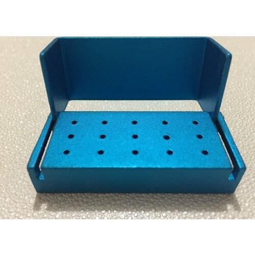 1Pc 15 Holes Autoclavable Dental FG High Speed Burs Holder Blocks Blue