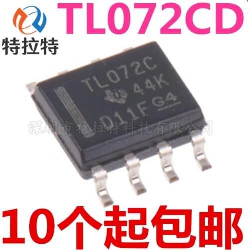 10pcs/lot TL072CDR SOP8 TL072C SOP TL072 SMD 072CDR SOP-8 TL072CDT TL072C