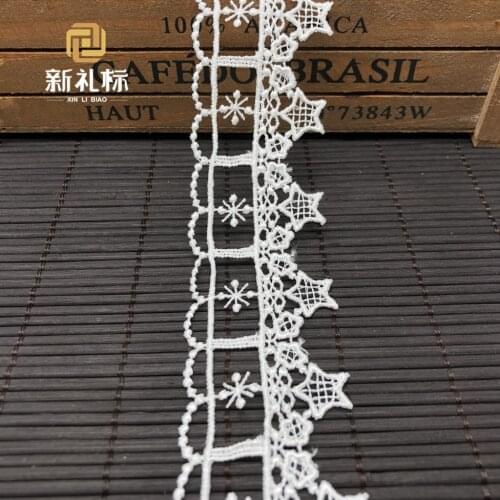 15Yards Stars White Tassels Lace Fringe Lace Trim Ribbon Costume Home Textile Curtains Decor Trims Clothes Sewing Accessories