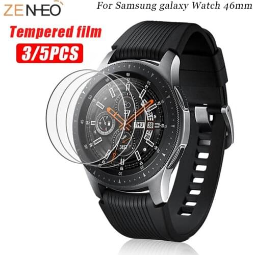 3/5pcs for Samsung Galaxy Watch 46mm Tempered Glass Screen Protector Protective Film Anti Explosion Anti-shatter