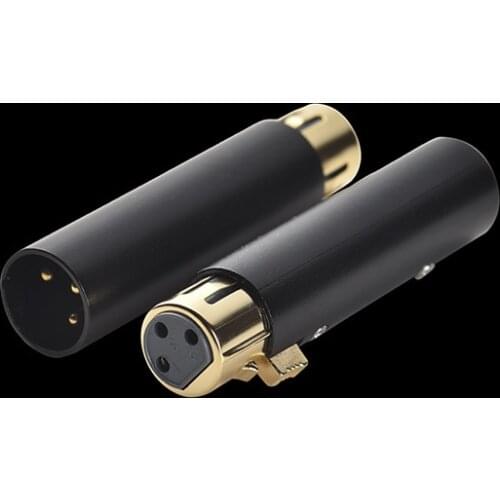 3-Pin XLR Male to Female Socket Audio Microphone Mic Extension Adapter Connector Copper Core Gold-plated connecter
