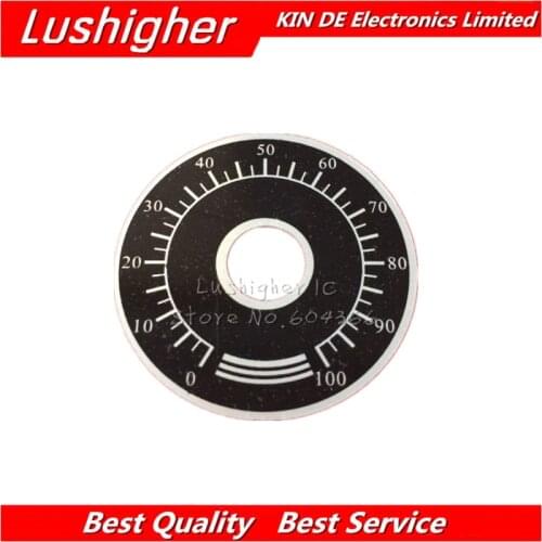 5pcs 0-100 WTH118 Potentiometer Knob Scale Digital Scale Can Be Equipped With WX112 TOPVR