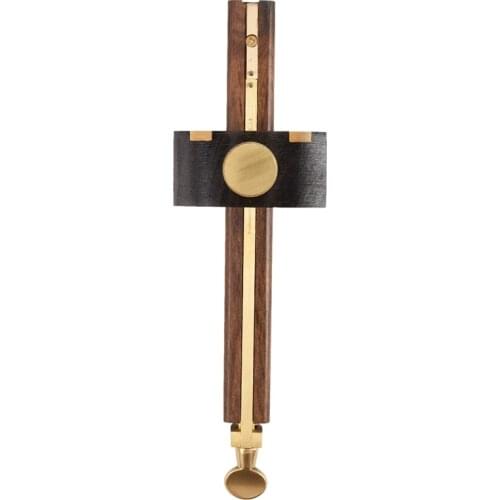8 Inch/20Cm Ebony Deluxe British Marking Gauge Wood Scribe Mortise Gauge With Screw Woodworking Measuring Tool