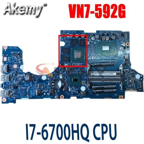 Akemy 14302-1M For Acer Aspire VN7-592 VN7-592G Laptop Motherboard With I7-6700HQ CPU GTX960/GTX950M 2G-GPU 100% Fully Tested