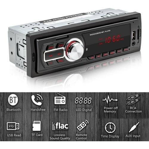 VODOOL 1DIN Car Radio Auto Stereo Multimedia Audio Radio FM Bluetooth AUX-IN TF U Disk MP3 Player 12V Handfree In Dash Head Unit