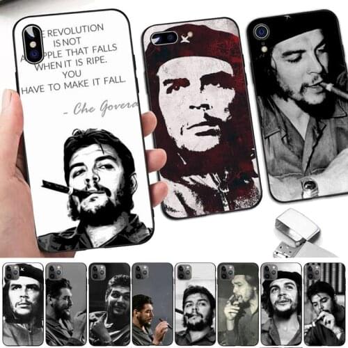 TOPLBPCS Che Guevara Cigarett Phone Case for iPhone 11 12 pro XS MAX 8 7 6 6S Plus X 5S SE 2020 XR case