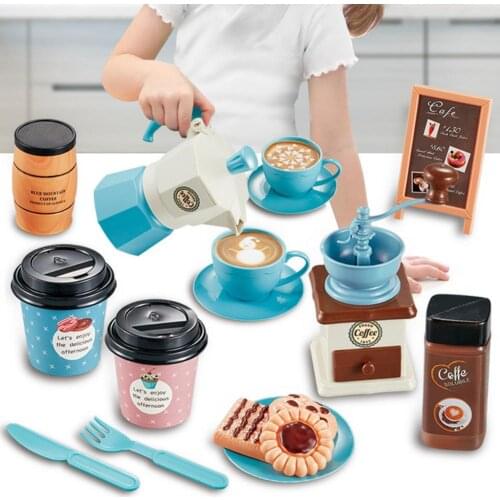 Kids Kitchen Toy Girl Cake Birthday Miniature Food Stand Set Pretend Play Plastic Tea Cups Dishes Educational Toys For Children