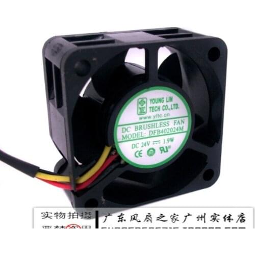 For 4cm 4020 dual ball 24v 1.9w inverter server fan line