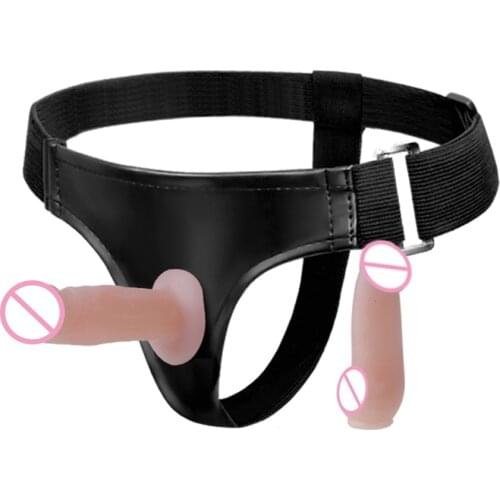 Double Strap on Dildo Harness for Women Lesbian Couples Strap-On Panties Penis Adjustable Wearable Strapon Dildo Realistic Toys