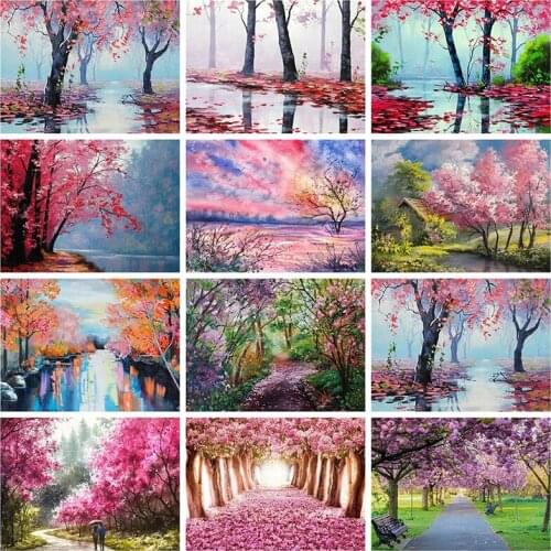 Canvas Size Kamy Yi 5D Diamond Painting Tree Mosaic Nature DIY Diamond Embroidery Cross Stitch Landscape Decor Handmade Gift