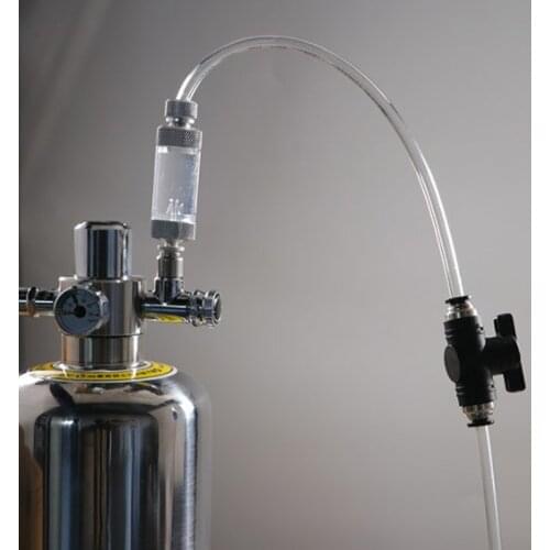 Carbon dioxide diy co2 switch valve Quick insert hand valve connect with 6mm PU pipe for CO2 cylinder water grass tank aquarium