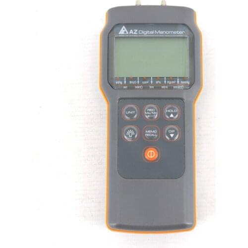 AZ82062 Differential Pressure Gauge 6 psi Economic Digital Manometer,Blue Backlight Function for Dark Area,Low Battery Indicator