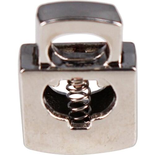 100 Metal Gold Silver Stopper Toggle Buckle Rope Clamp Cord Locks Drawstring Stops Button Sewing Accessories NK352