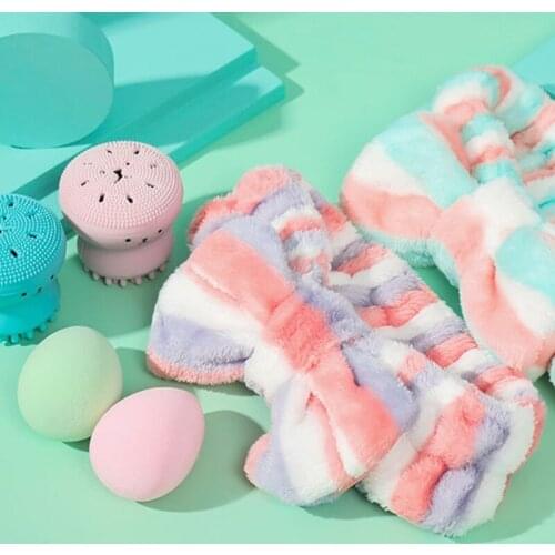 1 Set Spa Facial Headband Silicone Face Cleaning Brush Makeup Blender Sponge Kit MOLF