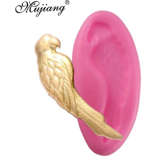 Mujiang Parrot Bird Cake Silicone Mold Fondant Candy Chocolate Clay Mould Kitchen Baking Sugarcraft Cake Decorating Tools