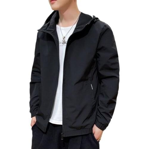 2021 spring mens jacket new trend handsome loose baseball uniform casual hooded jacket jacket
