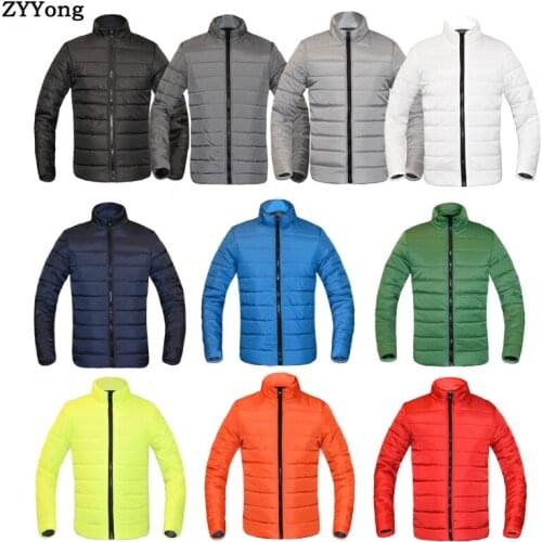 Winter 2020 High Quality Jackets Men Solid Color Parkas Stand Collar Long Sleeve Parkas Warm Cotton Coat Jacket Slim Mens