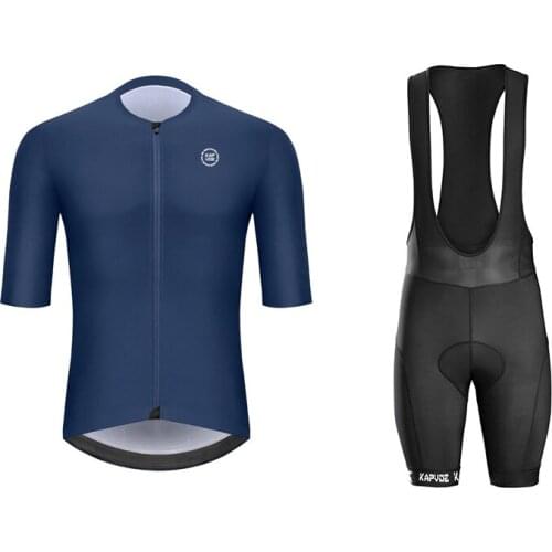 KAPVOE Mens Short Sleeve Cycling Jersey For Man Summer Breathable Bike Clothes SuitProfessional team cycling suit