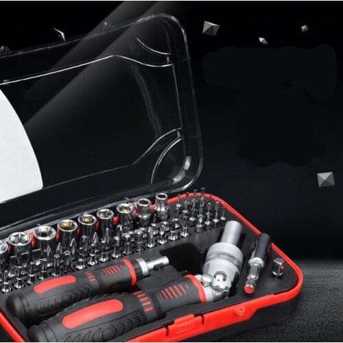 61PCS S2 material quality Screwdriver Set Precision Car Repair Combination Suit Multitool Toolbox Sleeve Tool