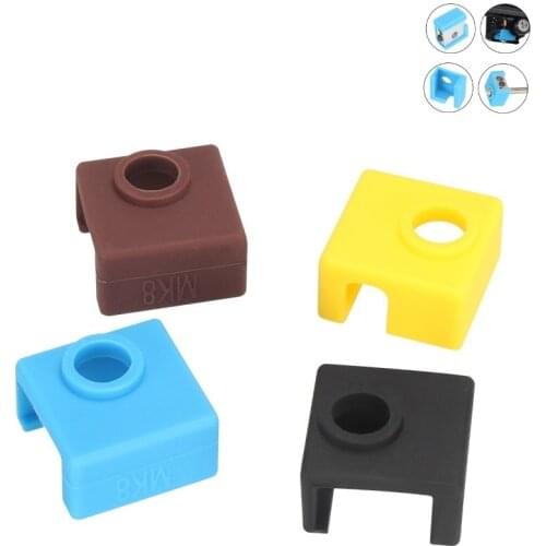 MEGA 1PC Silicon Cover Heating Block Cover Protective Silicone Sock3D Printer Parts for MK7 MK8 MK9 Heated Block Hot End