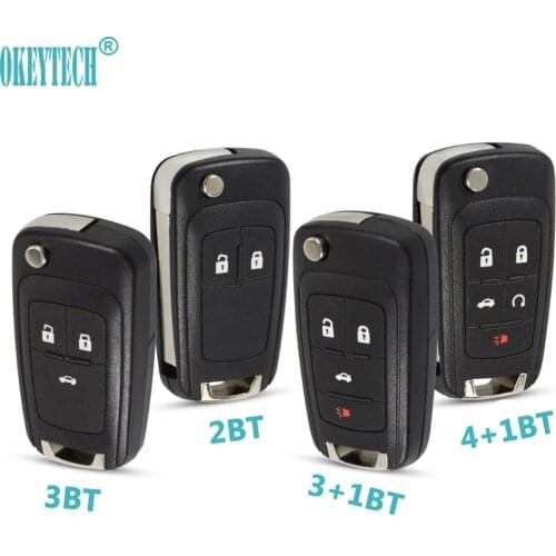 OkeyTech Flip 3 Button Remote Key Case Shell HU100 Blade for VAUXHALL OPEL Insignia Astra J Zafira C Mokka Car Control Fob keys