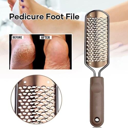 Pedicure Foot File Callus Remover Large Foot Rasp Colossal Foot Scrubber Stainless Steel Callus File for Wet Dry Feet SK