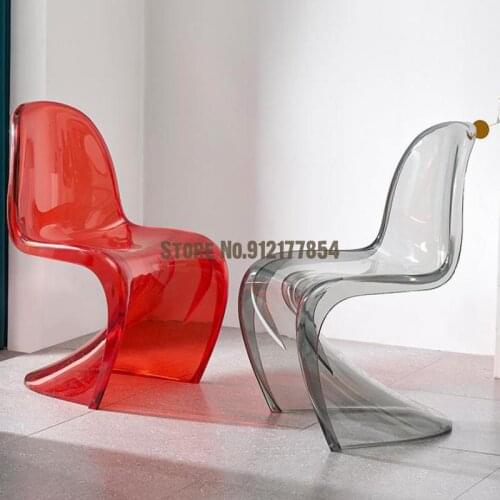 Nordic Pandong S Transparent Chair Plastic Crystal Chair Net Red Home Thicken Light Luxury Dining Chair Sales Office Negotiation