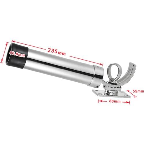 Adjustable Removable Deck Mount SS 316 fishing rod rack holder pole bracket support for boat and yacht fishing 7751