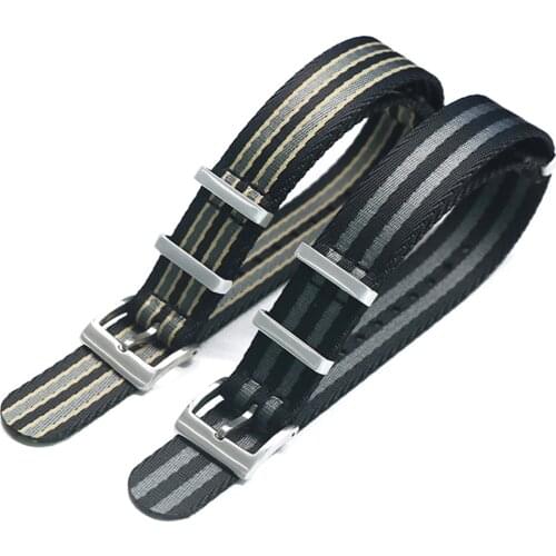 18mm 20mm 22mm Nylon Canvas Watchband NATO ZULU Sport Watch Strap Wrist Band Bracelet for Omega Seamaster 300 for 007 James Bond