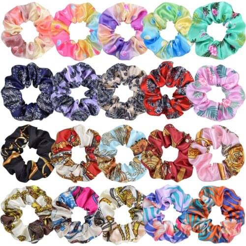 Women Printed Ponytail Holder Headband Handmade Elastic Hair band Handmade Scrunchie Hairband Hair Accessories
