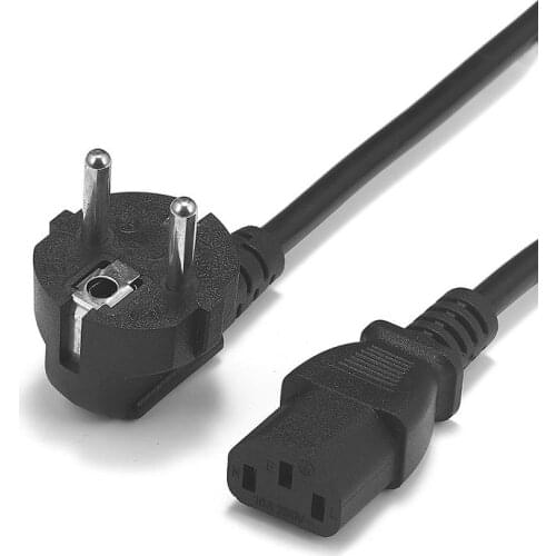 50pcs 10m Schuko EU Plug 3x0.75mm IEC C13 Power Supply Cord For PC Computer Monitor Epson Printer Projector Computer Power Cord