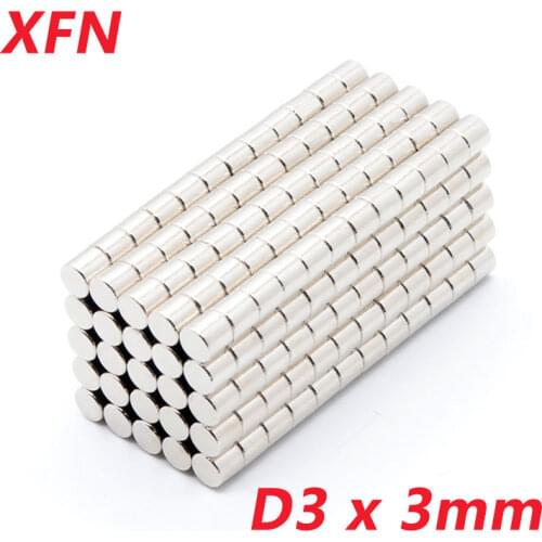 20/50/100 PCS Hot Sale D3x3mm Magnets N35 3x3mm Super Strong 3x3 Magnet 3mmx3mm, 3*3 Small Refrigerator Magnetic D3*3mm 3*3mm