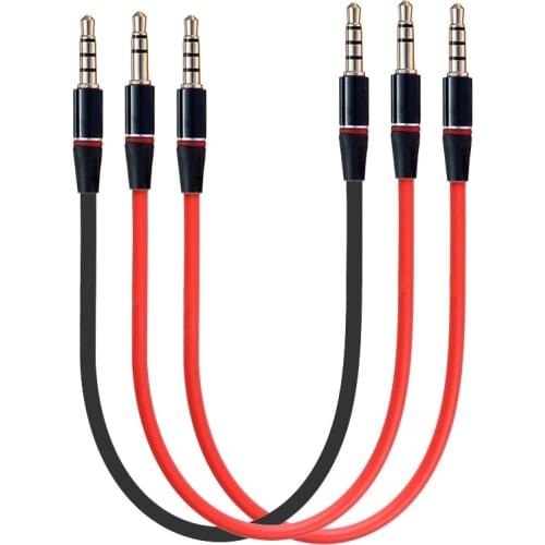 Universal ipod aux 4 Pole 3 Pole 3.5mm male to male MP3 MP4 aux audio aux stereo cable