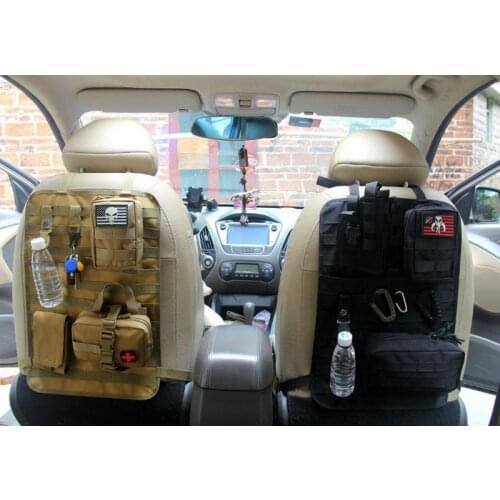 Universal Car Backseat Organizer Tactical Molle Organizer Storage Outdoor Travel Nylon Car Organizer Seat Back Storage Protector