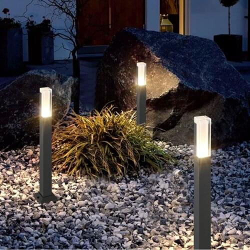 Waterproof LED Garden Lawn Lamp Aluminum Pillar Light Modern Outdoor Courtyard Villa Pathway Landscape Lawn Bollards Lights