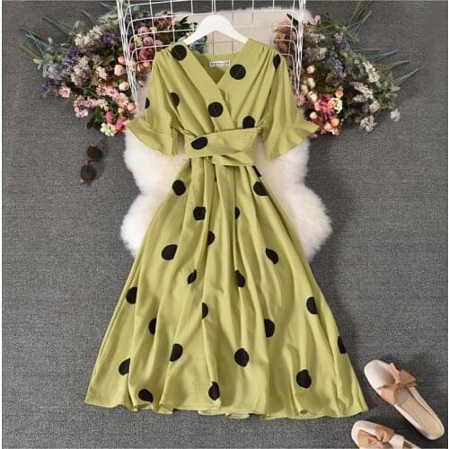 2021 summer new floral chiffon V-neck waist short dress vintage dress dresses for women off shoulder ruffle dress harajuku dress