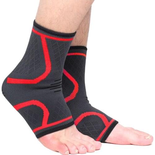 1 pair Ankle Support Brace Pads Equipment Nylon Silicone Elastic Pressure Ankle Protector Basketball Soccer Strap Sports Bandage