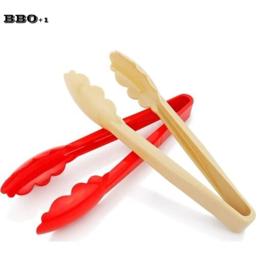1pcs 9in Creative Plastic Food Tongs Kitchen Buffet Cook Salad Cake Clip Tong Bread Clamp Salad Chips Pastry Clamp Cooking Tool